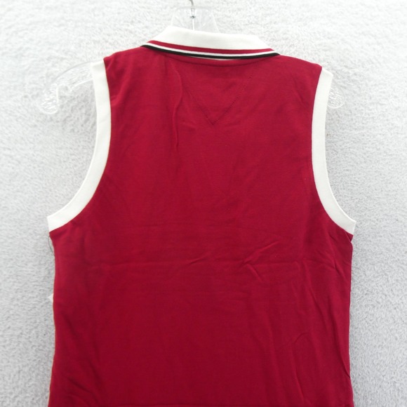 Tommy Hilfiger Dress Womens Small Arizona Cardinals Red Sleeveless Polo Pleated - Picture 8 of 8